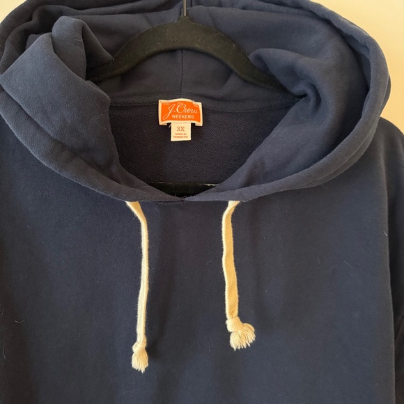 J. Crew Navy Blue Hoodie with Rainbow Trim Plus Size 3X/20/22 πβ¨ - Picture 4 of 5